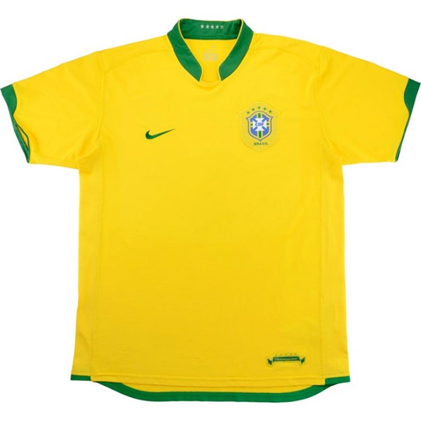 Heimtrikot Thailand Brasilien Retro 2006 Gelb Günstige Fußballtrikots